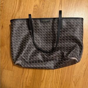 Tory Burch Patterned Tote in Brown and Black